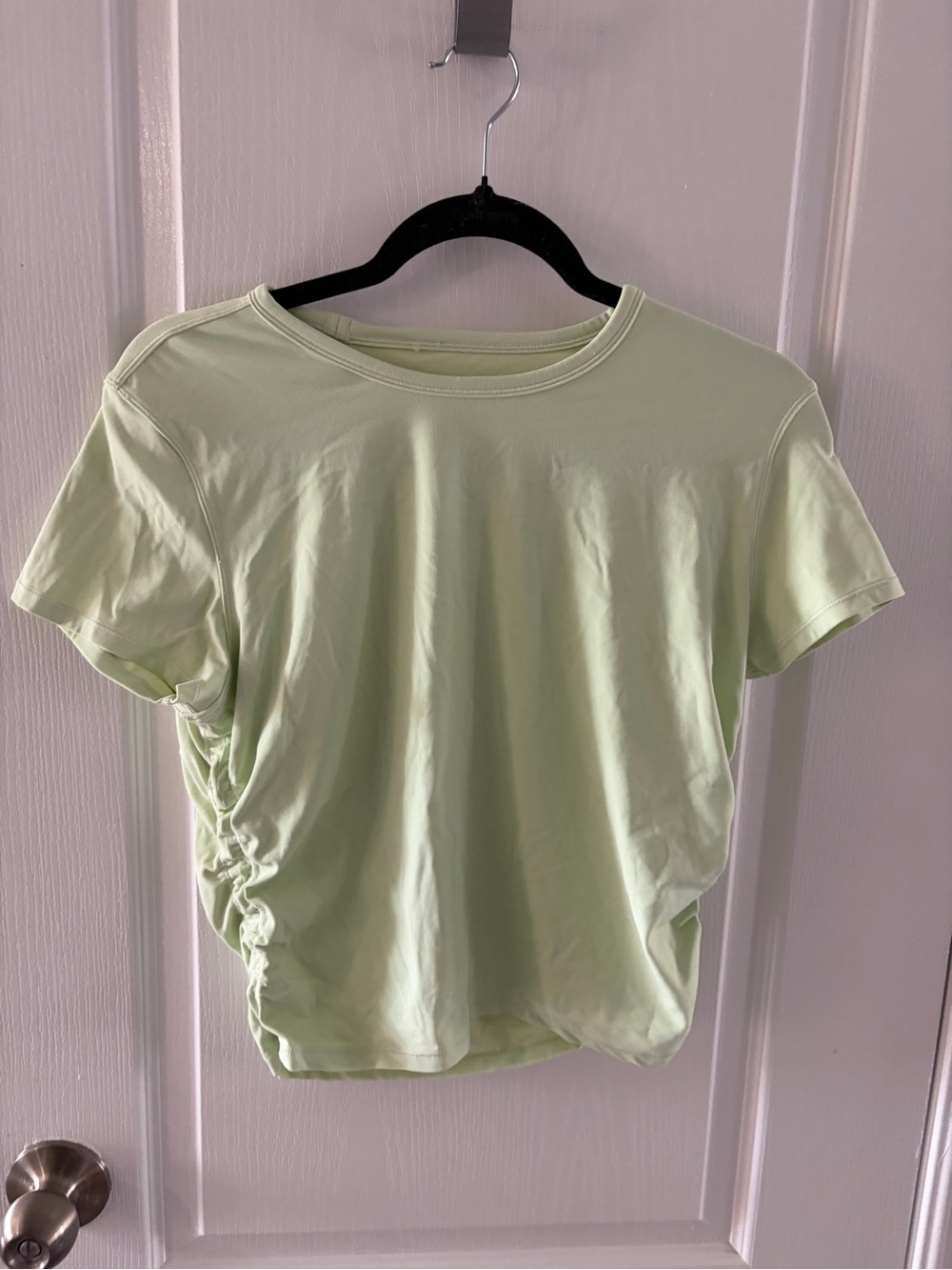 Lululemon Light Green Short Sleeve Ruched Side Tee